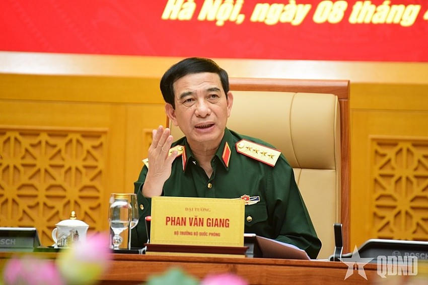 Đại tướng Phan Văn Giang phát biểu chỉ đạo hội nghị.