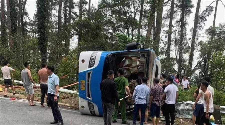 Hiện trường vụ tai nạn. Ảnh: CACC