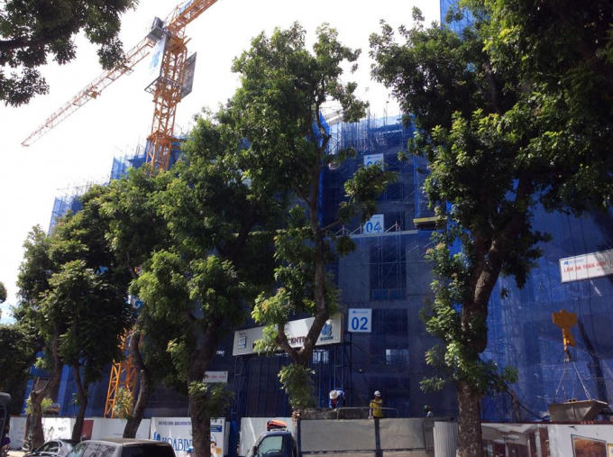 Chung cư Aqua Central 44 Yên Phụ. Ảnh Pháp luật Net