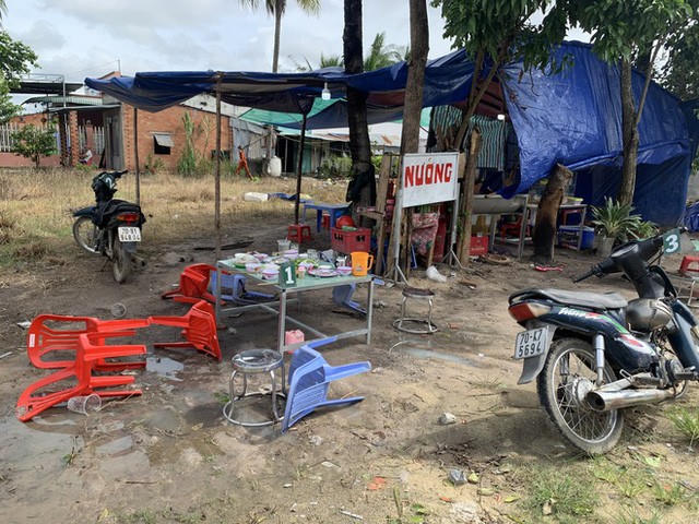 Hiện trường nơi xảy ra vụ án mạng.