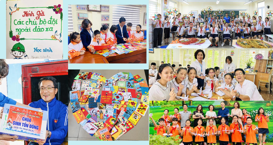Tiểu học Dịch Vọng B là một trong những trường học tham gia tích cực các phong trào hướng về biển đảo Việt Nam.