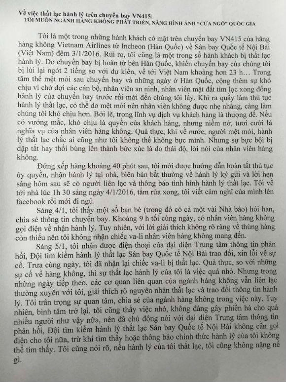 Vụ Vietnam Airlines l&agrave;m thất lạc h&agrave;nh l&yacute;:Kh&aacute;ch gửi