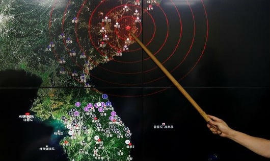 Hình ảnh tâm chấn của vụ nổ thứ 5.