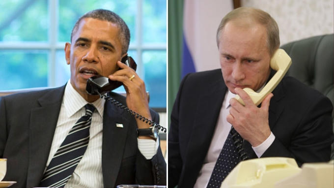 Tổng thống Mỹ Barack Obama và nhà lãnh đạo Nga Vladimir Putin là những chính khách được yêu mến hàng đầu thế giới hiện nay. (Ảnh: vedomosti.ru)