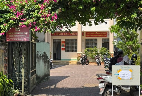 Trụ sở Công an phường Quang Trung nơi xảy ra sự việc.
