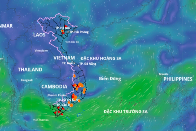 Trong tháng 9, khả năng 2-3 cơn bão hoặc áp thấp nhiệt đới có thể hình thành, hoạt động trên Biển Đông (Ảnh: Hệ thống giám sát thiên tai).