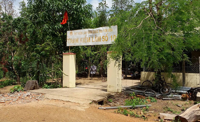 Trạm kiểm lâm số 10, nơi ông Bình từng làm việc.