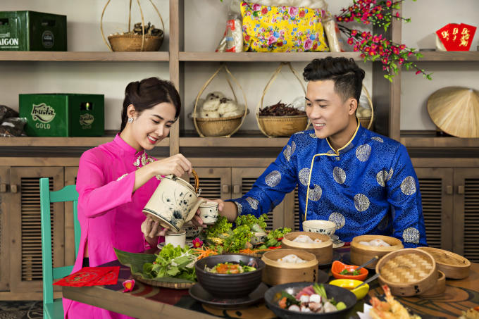 Không gian văn hóa gợi về không khí Tết 3 miền xưa.