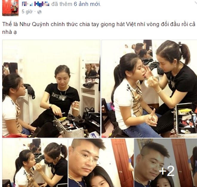 Ngay sau ngày ghi hình vòng Đối đầu, bố thí sinh Nguyễn Thị Như Quỳnh buồn bã cập nhật kết quả con gái mình không thể giành suất đi tiếp. Ảnh chụp màn hình