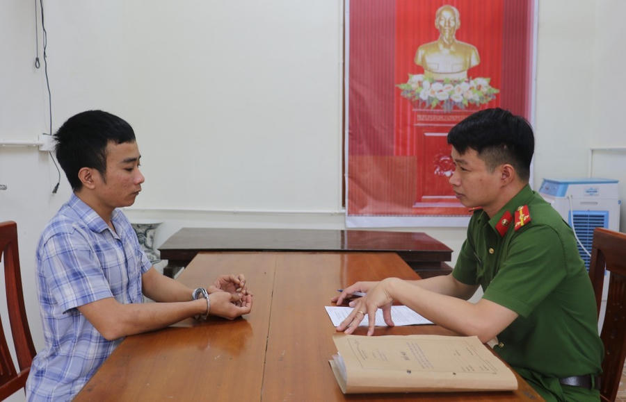 Trần Văn Trí bị bắt khi đang lẩn trốn tại Đồng Nai - Ảnh Công an Nghệ An.