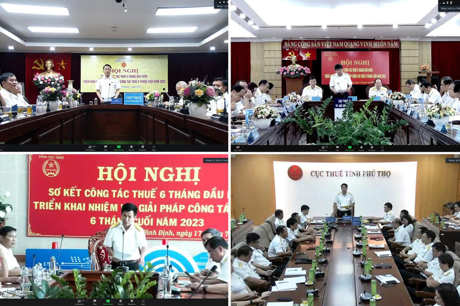 Lãnh đạo các Cục Thuế địa phương phát biểu tham luận tại hội nghị