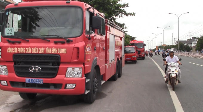 Lực lượng chức năng được điều tới xử lý vụ việc.