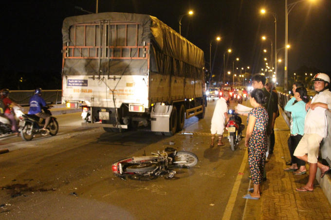 Hiện trường vụ tai nạn.