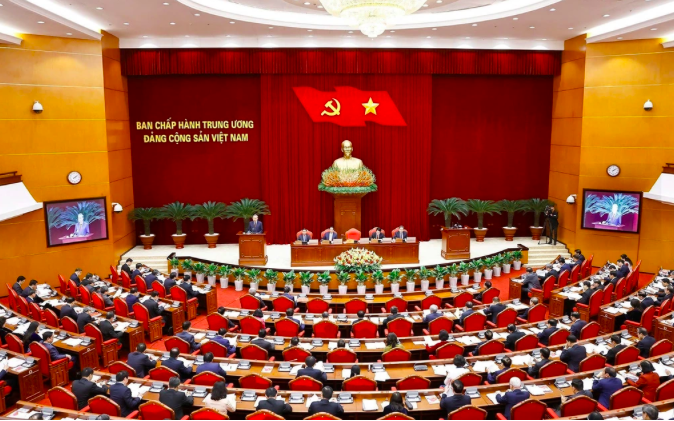 Hội nghị Trung ương Đảng khóa XIII khai mạc chiều 23/1 tại Hà Nội (Ảnh: TTXVN).