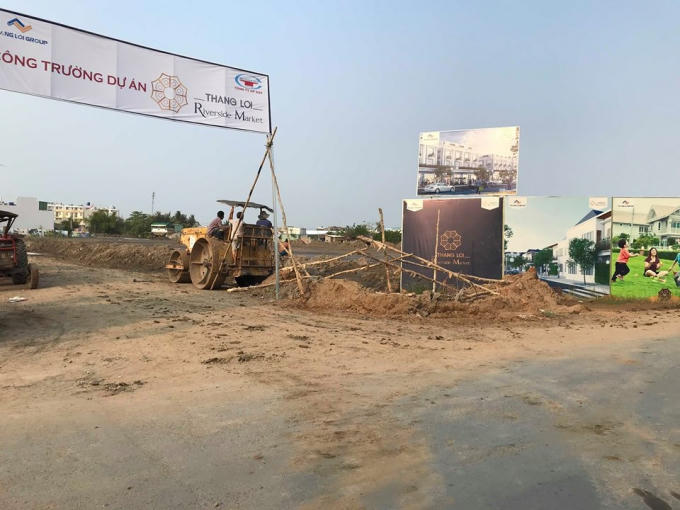 Dự án Riverside Market của Thắng Lợi Group chưa đủ điều kiện nhưng đã rao bán ồ ạt. Ảnh: Văn Dũng