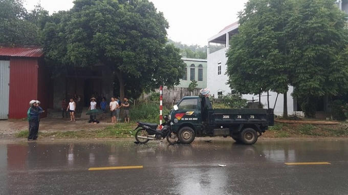 Hiện trường vụ tai nạn. Nguồn: Phạm Hồng Quân/www.otofun.net