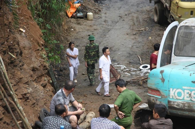 Khu vực xảy ra tai nạn sạp hầm lò.