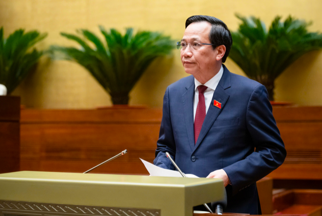 Bộ trưởng Bộ Lao động - Thương binh và Xã hội Đào Ngọc Dung. Ảnh: Media Quốc hội