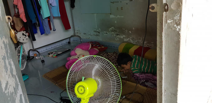 Một phòng trọ của công nhân làm việc tại KCM Mỹ Tho.