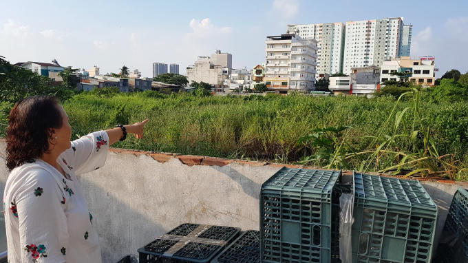 Phần đất bà Hương đang khiếu nại.