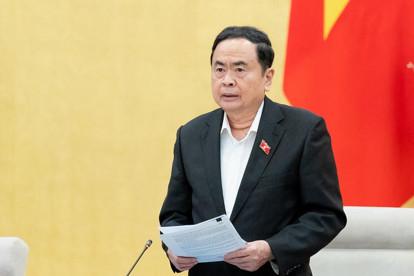 Chủ tịch Quốc hội Trần Thanh Mẫn phát biểu tại phiên họp Ảnh: quochoi.vn