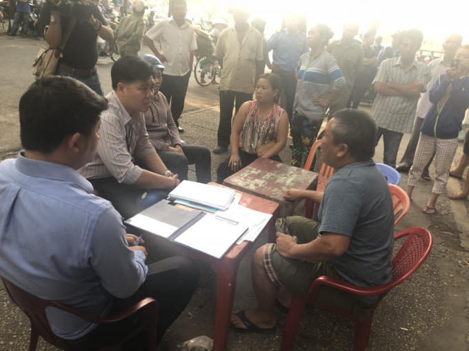 Buổi làm việc với dân tại dự án