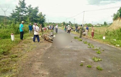 Hiện trường vụ tai nạn thương tâm.
