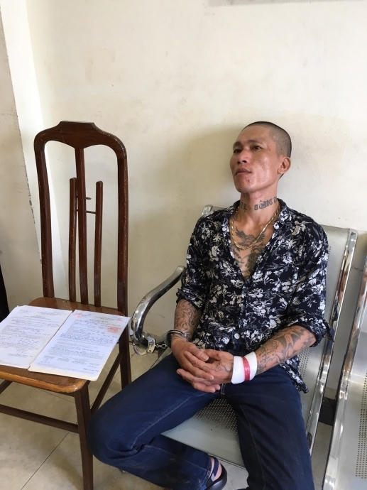 Đối tượng Nguyễn Chí Cường bị tạm giữ tại cơ quan công an.