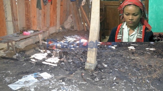 Do mâu thuẫn gia đình, người mẹ Phàn Mùi Mấy (ảnh nhỏ) đã ra tay sát hại 3 người con đẻ của mình.