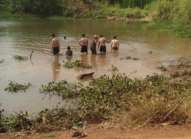 Nơi phát hiện 3 nạn nhân bị đuối nước.