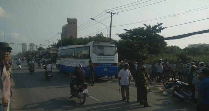 Hiện trường vụ tai nạn.