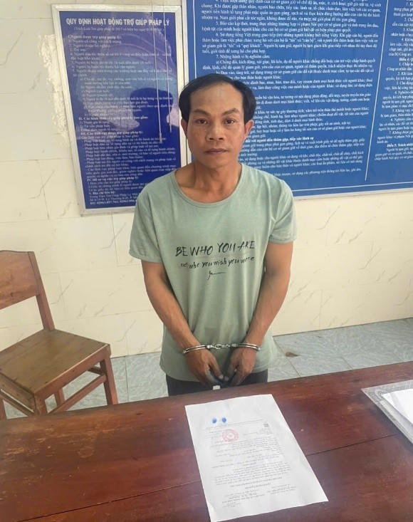 Đối tượng Lê Trí Tâm Anh tại cơ quan Công an