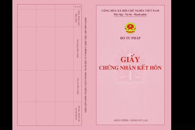 Giấy chứng nhận kết hôn (Ảnh minh họa).