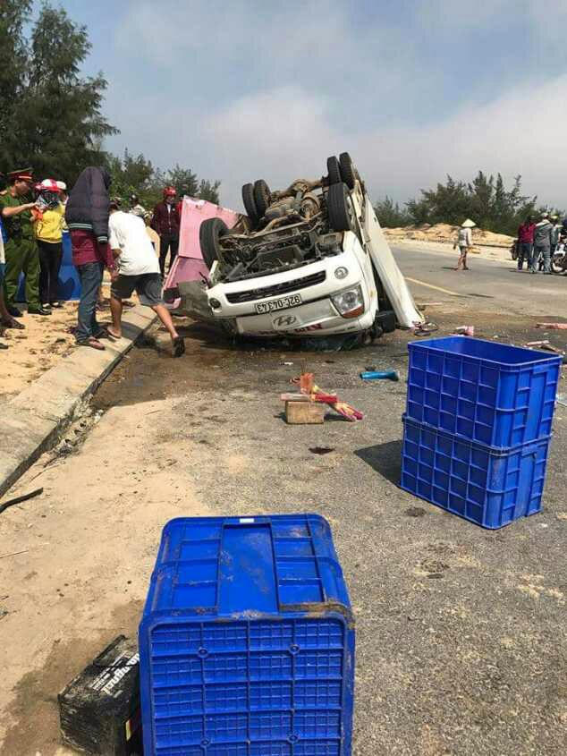 Hiện trường vụ tai nạn. Ảnh: Phước Nguyên.