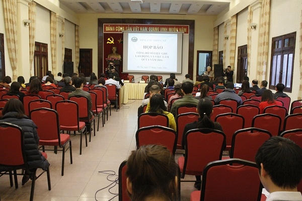 Buổi họp b&aacute;o c&ocirc;ng bố &nbsp;về tốc độ tăng trưởng kinh tế qu&yacute; 1 năm 2016 của Tổng cục Thống k&ecirc;.