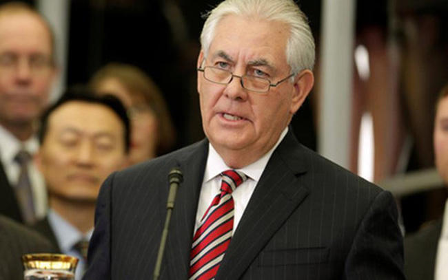 Ngoại trưởng Mỹ Tillerson. (Ảnh: Reuters)
