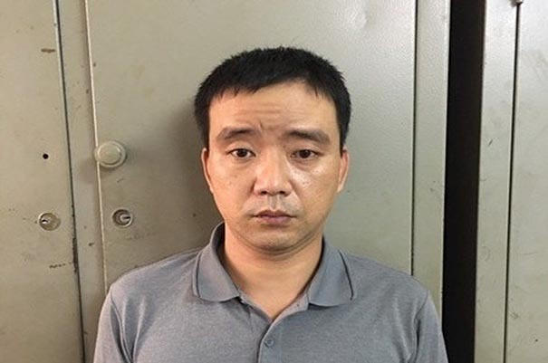 Nghi phạm Nguyễn Đình Phúc tại cơ quan Công an.