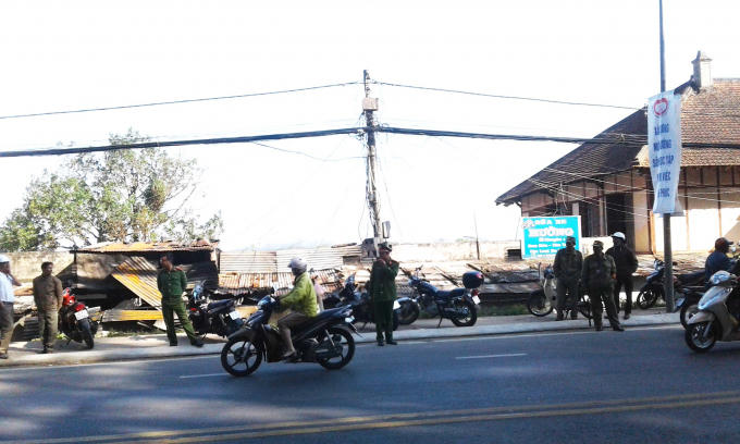 Hiện trường vụ cháy.
