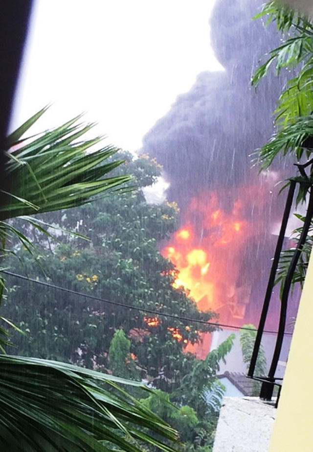 Hiện trường một vụ nổ trạm biến áp vào năm 2016 tại TPHCM.