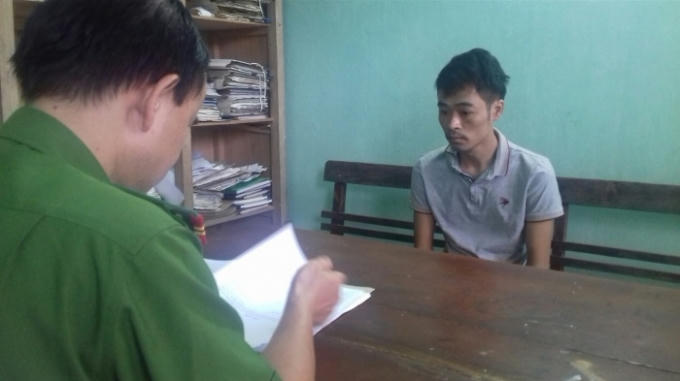 Đối tượng Trần Duy Khánh tại cơ quan điều tra.