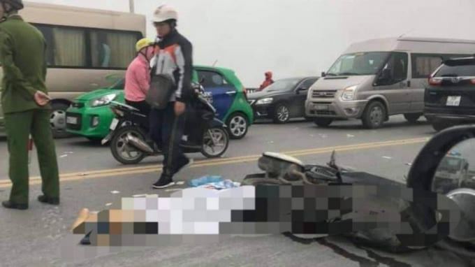 Hiện trường vụ tai nạn.