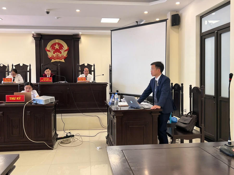 Luật sư Dương Lê Ước An nêu quan điểm về vụ án với HĐXX