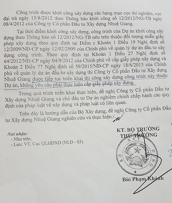 Dự án tại phường Cầu Diễn của Xuân Hòa đủ giấy phép để triển khai theo quy định