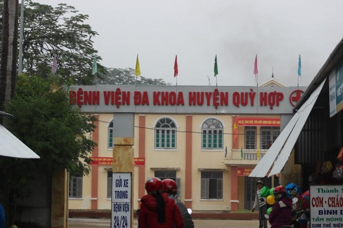 Bệnh viện Đa khoa huyện Quỳ Hợp, nơi bị người nhà "tố" bác sỹ làm việc thiếu trách nhiệm dẫn đến cái chết của 1 trẻ sơ sinh