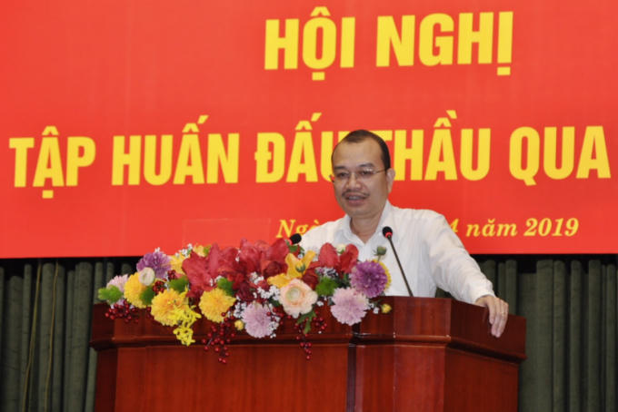 Phó Cục trưởng Cục Kế hoạch tài chính Phạm Vũ Anh phát biểu tại Hội nghị. (Ảnh: Bộ Tài chính)