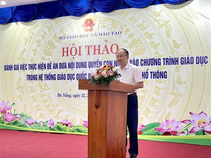 PGS.TS Tường Duy Kiên, Phó Trưởng Ban điều hành Đề án, Viện trưởng Viện Quyền con người, Học viện Chính trị quốc gia Hồ Chí Minh. (Ảnh: moet.gov.vn)