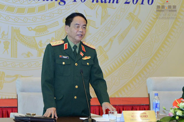 Thượng tướng Võ Trọng Việt, Chủ nhiệm Uỷ ban Quốc phòng-An ninh của Quốc hội (Ảnh: Quochoi.vn)