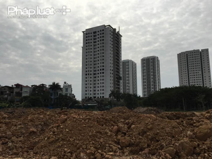 Diện tích 614m2 đất nhà bà Hòa đã bị cưỡng chế.