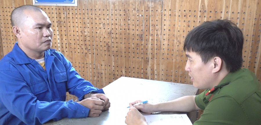 Đối tượng Bùi Văn Trung. Ảnh: H.Nam