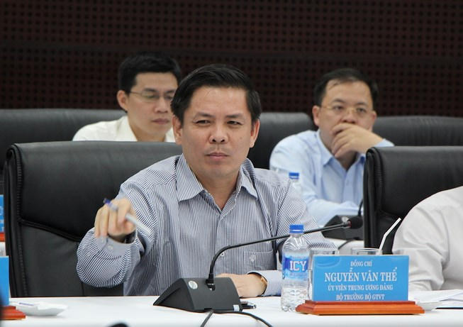 Bộ trưởng Bộ GTVT Nguyễn Văn Thể tại buổi làm việc chiều 2-3. Ảnh: LÊ PHI